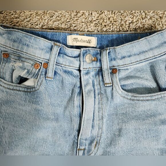 Madwell The High-Rise Slim Crop Boyjean: Knee-Rip Edition Size 24 - Picture 4 of 10